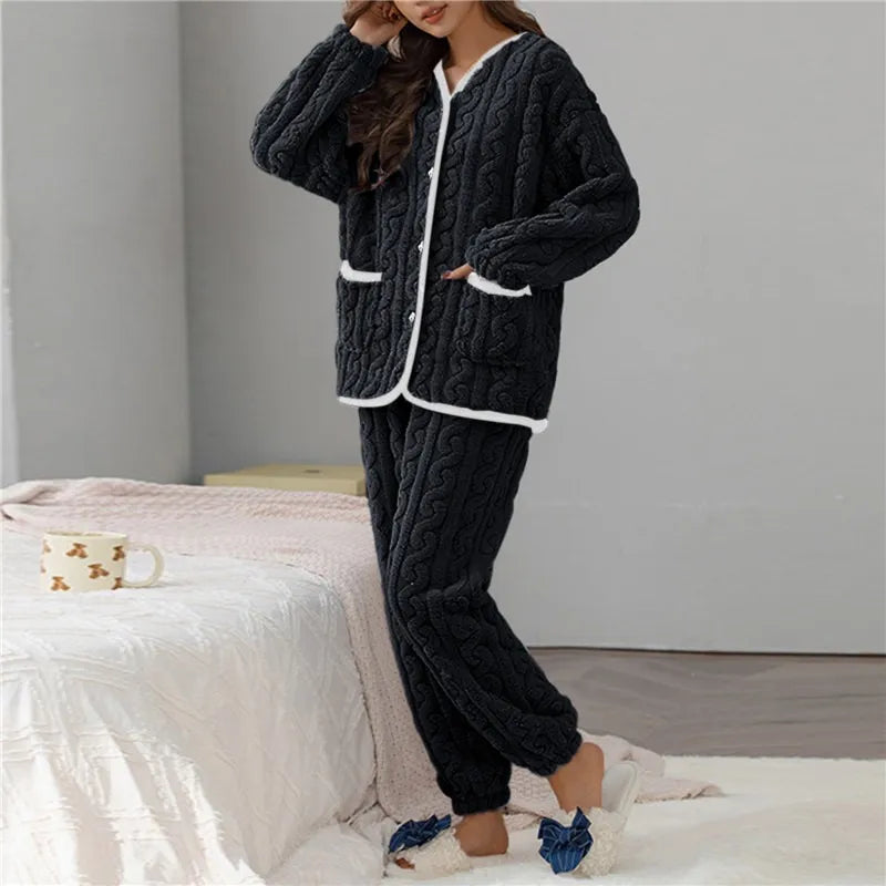 Dames Pyjama-Set | Klassiek, Stijlvol, Warm En Tijdloos Voor De Winter