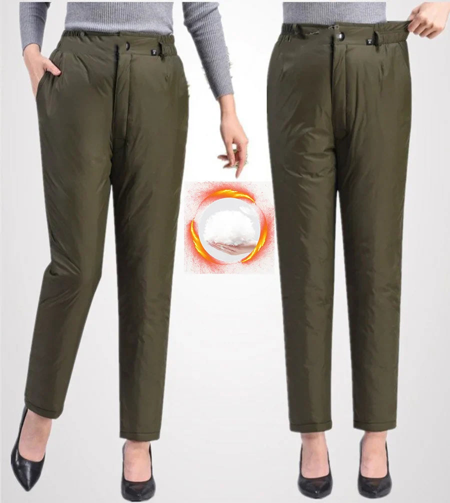 Winter Broek Voor Dames In Grote Maten | Warme Rechte Winterpants Met Thermovoering