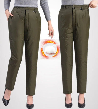Winter Broek Voor Dames In Grote Maten | Warme Rechte Winterpants Met Thermovoering