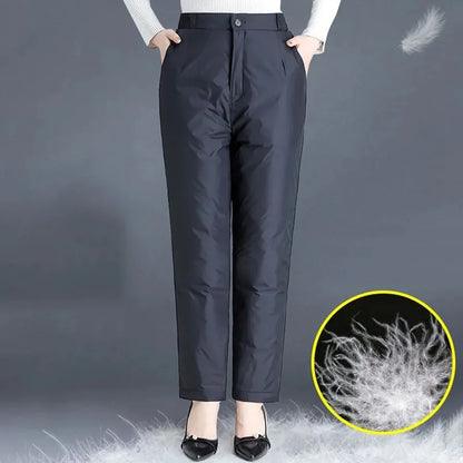 Winter Broek Voor Dames In Grote Maten | Warme Rechte Winterpants Met Thermovoering