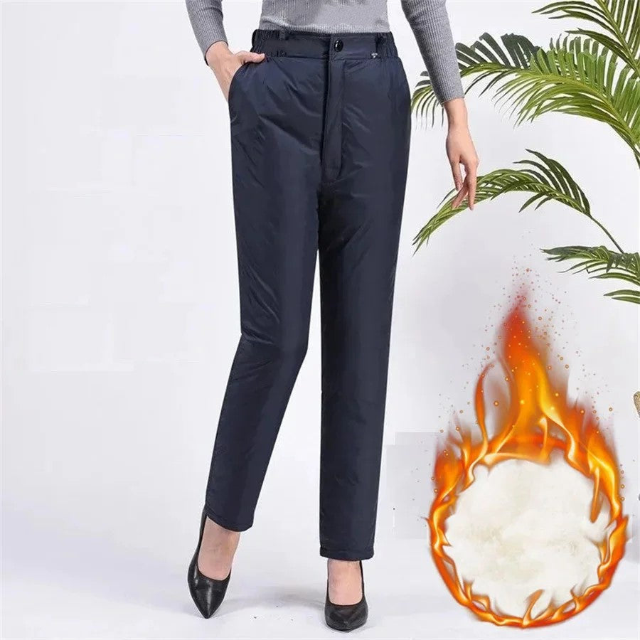 Winter Broek Voor Dames In Grote Maten | Warme Rechte Winterpants Met Thermovoering