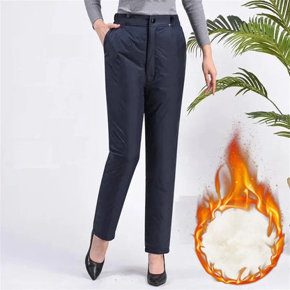 Winter Broek Voor Dames In Grote Maten | Warme Rechte Winterpants Met Thermovoering