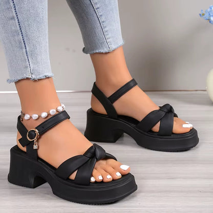 DANIELLE | Comfortabele Plateau Sandalen Met Gekruiste Band Voor Dames - Stijl & Comfort