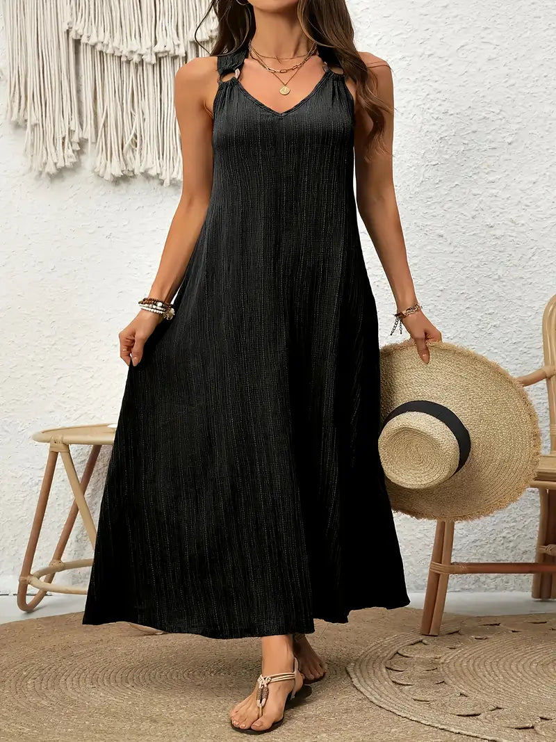 SENA | Luchtige Zomerjurk Voor Dames Met Ringbandjes – Flatterend, Comfortabel & Perfect Voor Warme Dagen