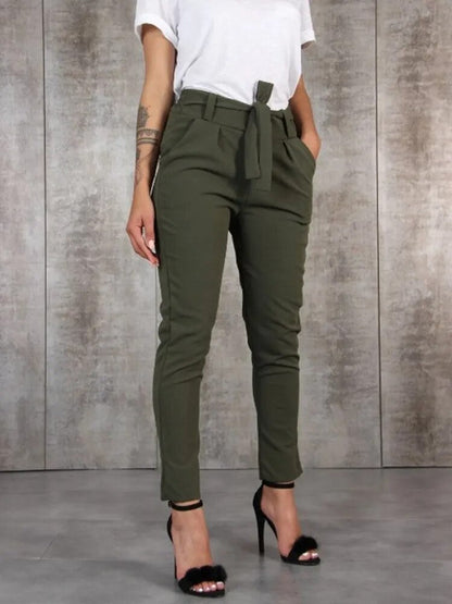 TILDA | Dames Broek met Elegante Strik Riem - Chic & Comfortabel