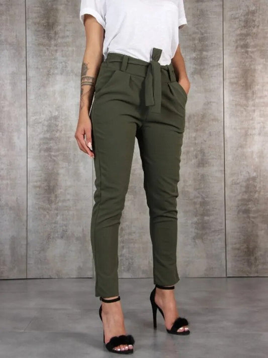 TILDA | Dames Broek met Elegante Strik Riem - Chic & Comfortabel