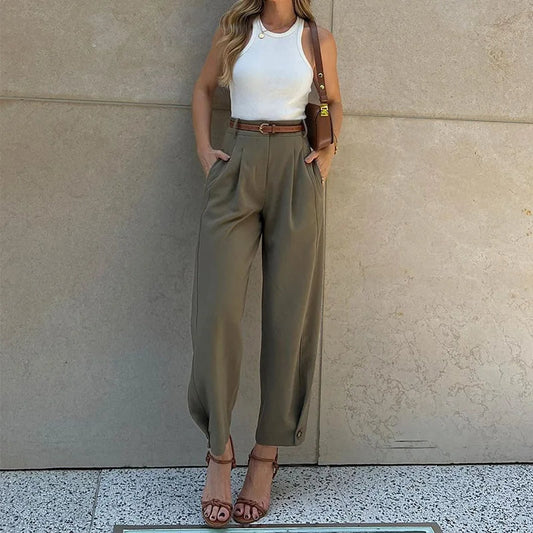 KANA | High Waist Wide Leg Broek – Elegant, Comfortabel & Tijdloos Mooi