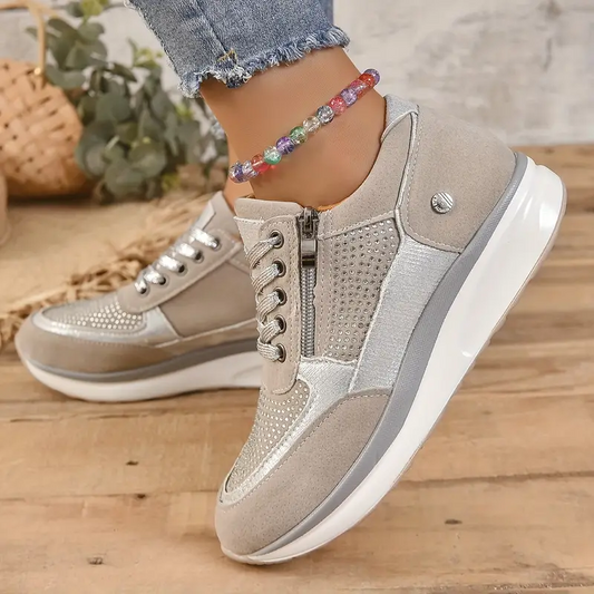 ASHLEY | Stevige & Comfortabele Dames Sneakers Met Rits - Stevig, Sportief & Stijlvol