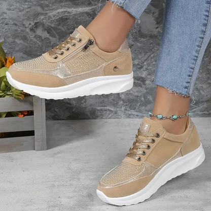 ASHLEY | Stevige & Comfortabele Dames Sneakers Met Rits - Stevig, Sportief & Stijlvol