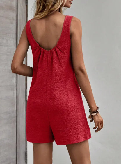 KATE | Luchtige Dames Korte Jumpsuit Romper – Mouwloos, Casual & Perfect Voor Zomerdagen