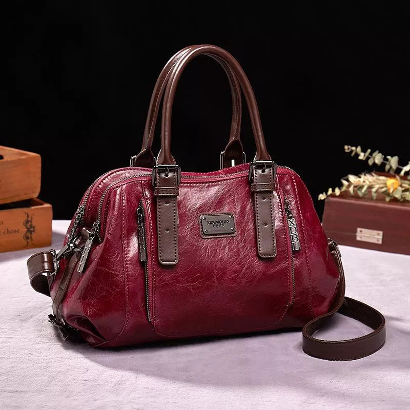 Luxe Leren Handtas | Tijdloze Elegantie & Duurzame Kwaliteit