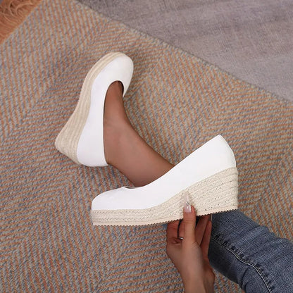 CAMILLE | Dames Plateauschoen met Espadrillezool – Comfort, Verfijning & Zomerse Flair