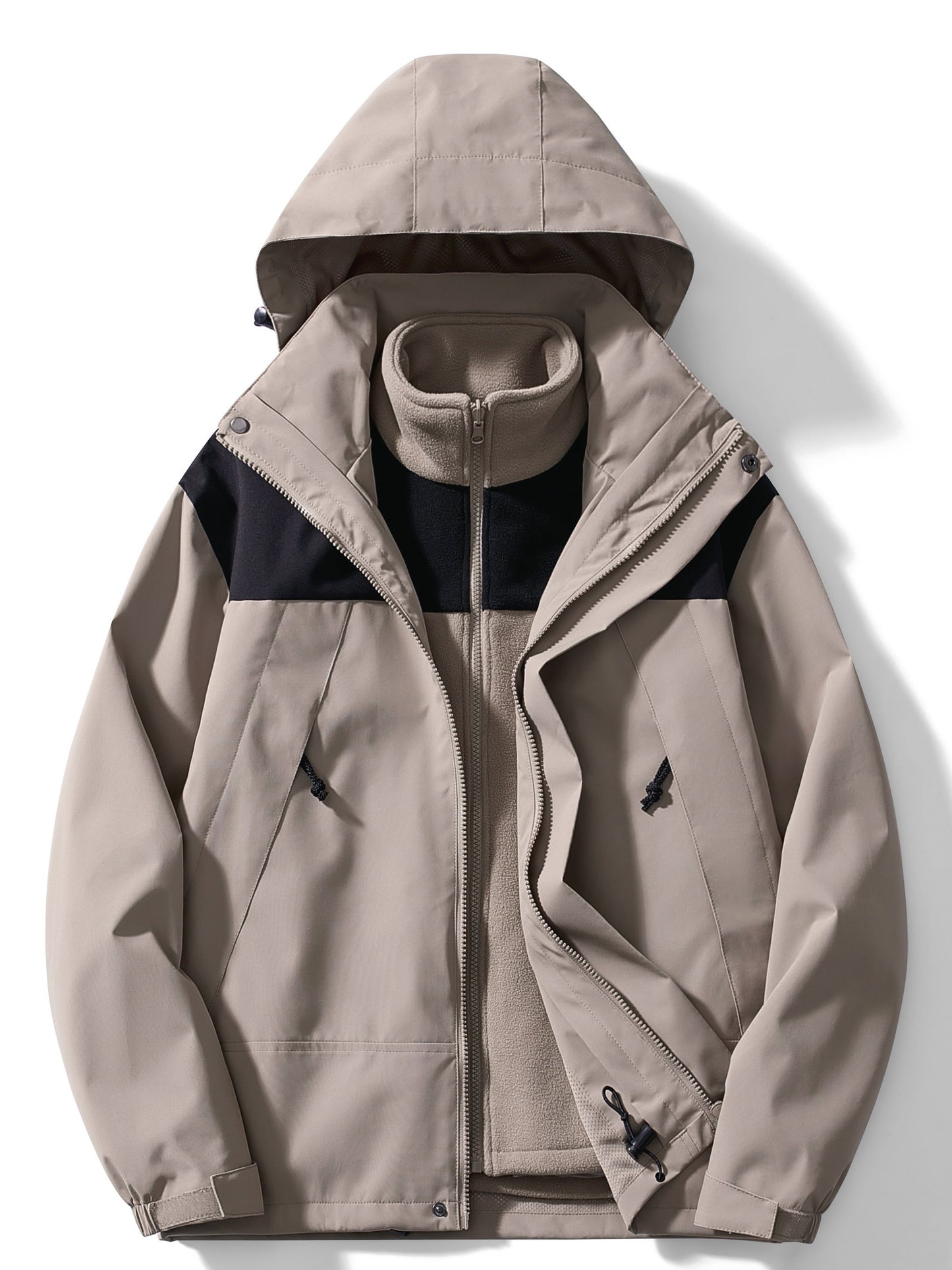 3-in-1 fleece winterjas met capuchon Dames | Warmte, stijl en bescherming in één!