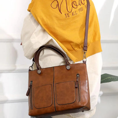 Leren schoudertas voor dames - Tijdloze klasse & praktische luxe