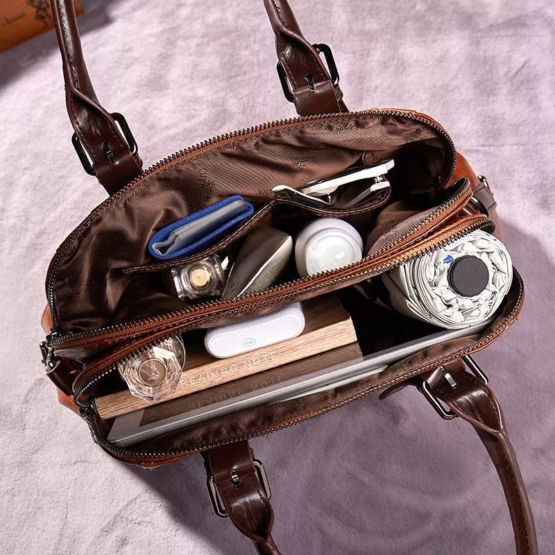 Luxe Leren Handtas | Tijdloze Elegantie & Duurzame Kwaliteit