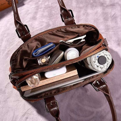 Luxe Leren Handtas | Tijdloze Elegantie & Duurzame Kwaliteit