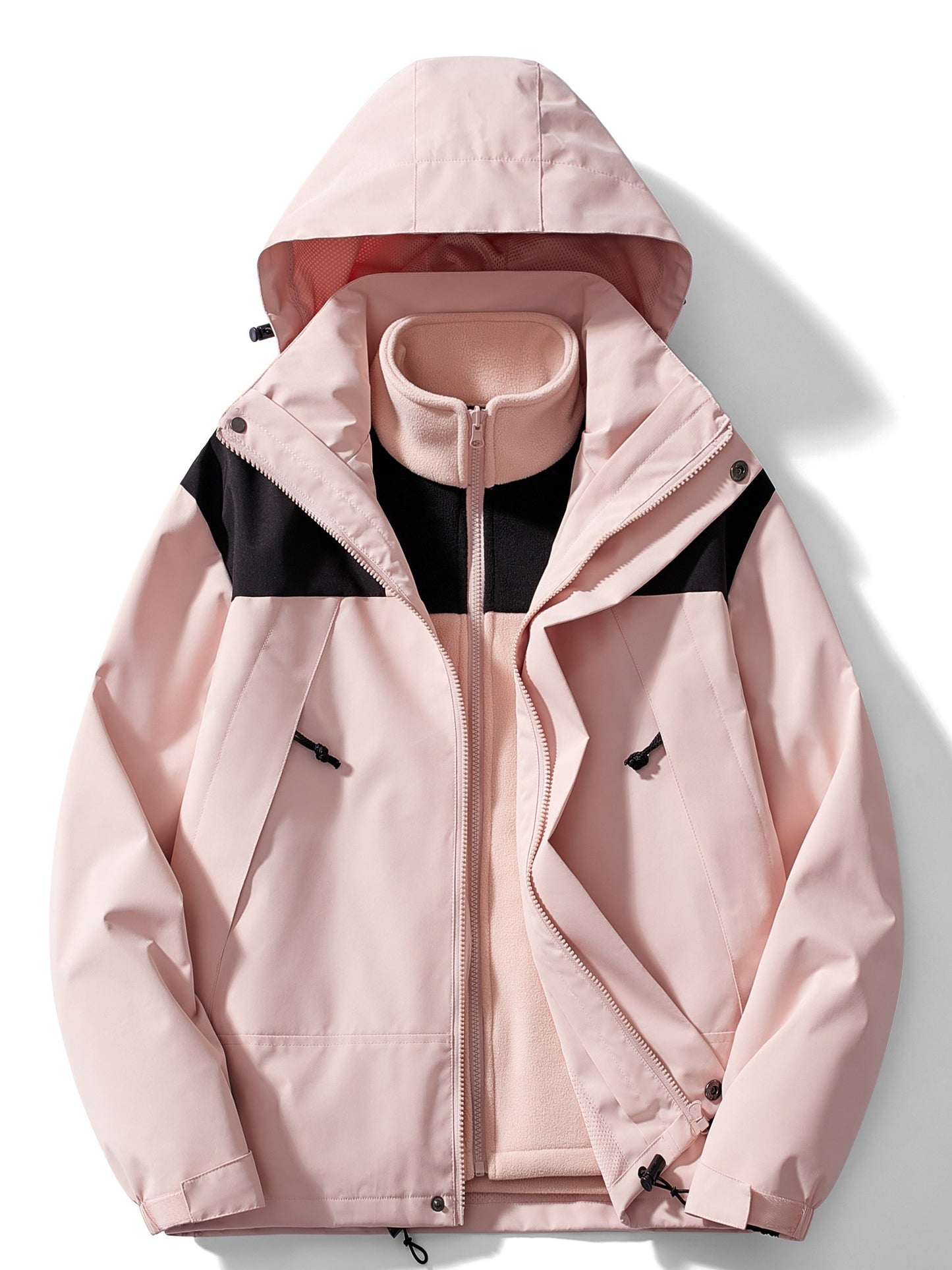 3-in-1 fleece winterjas met capuchon Dames | Warmte, stijl en bescherming in één!
