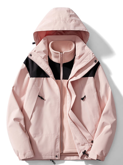 3-in-1 fleece winterjas met capuchon Dames | Warmte, stijl en bescherming in één!