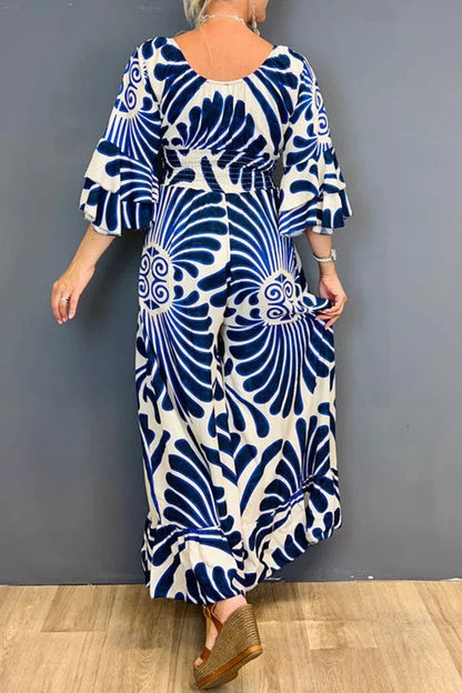 LUNETTE | Vintage Bloemenjumpsuit Met Ruches – Vrouwelijk, Comfortabel & Ideaal Voor Lente-Outfits