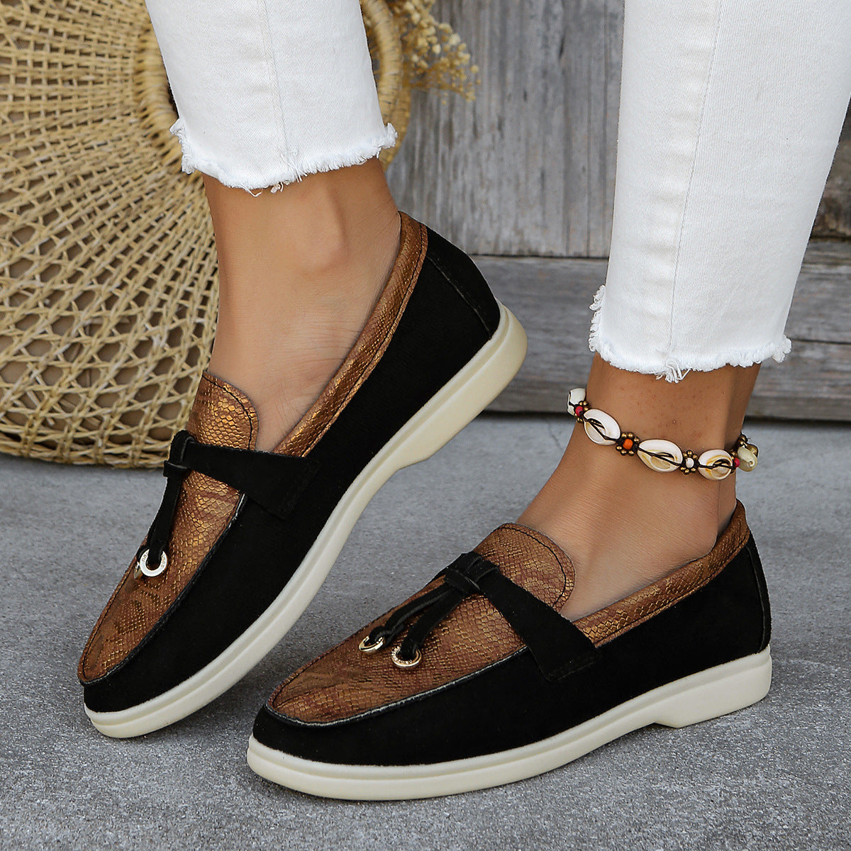 TESSA | Comfortabele Damesloafers – Uniek Design in Luipaard, Artistiek of Slangenprint