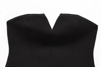 MILA | Luxe Strapless Dames Top Met V-Hals En Antislip Detail – Elegant, Comfortabel & Blijft Perfect Zitten