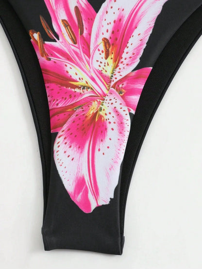 ALYSSA | 3-Delige Bikini Set Met Bloemenprint & Wikkelrok – Verleidelijk, Tropisch & Vol Zomervibes