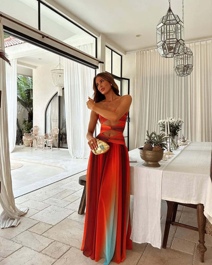 ALINA | Sweetheart Maxi Dress – Vurig, Unieke & Verleidelijk