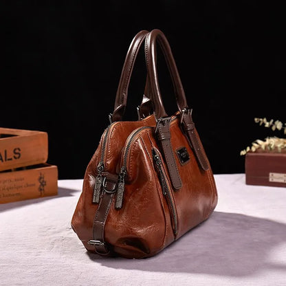 Luxe Leren Handtas | Tijdloze Elegantie & Duurzame Kwaliteit