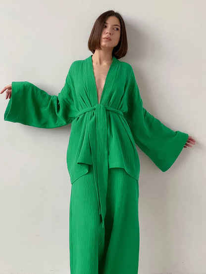 RIKA | Dames Kimono Lounge set - Zomers & Comfortabel