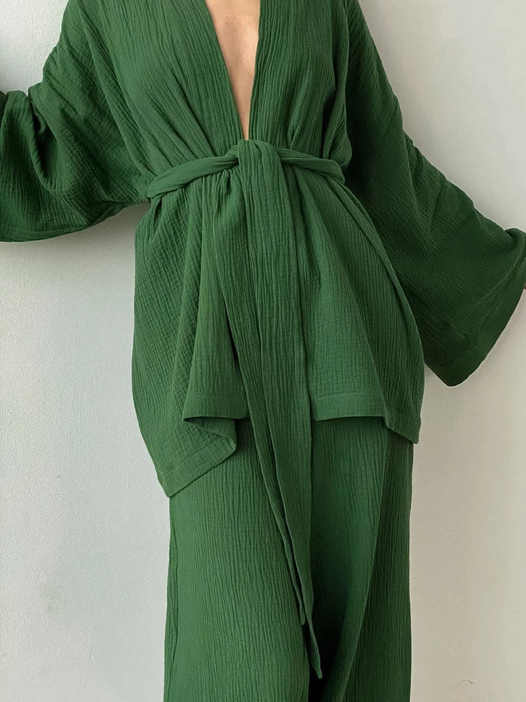 RIKA | Dames Kimono Lounge set - Zomers & Comfortabel