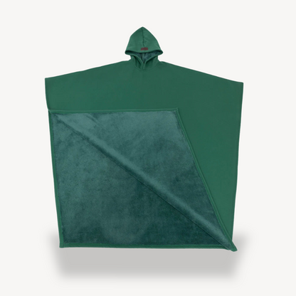 Gevoerde warme hooded poncho | ultiem comfort voor thuis in herfst en winter