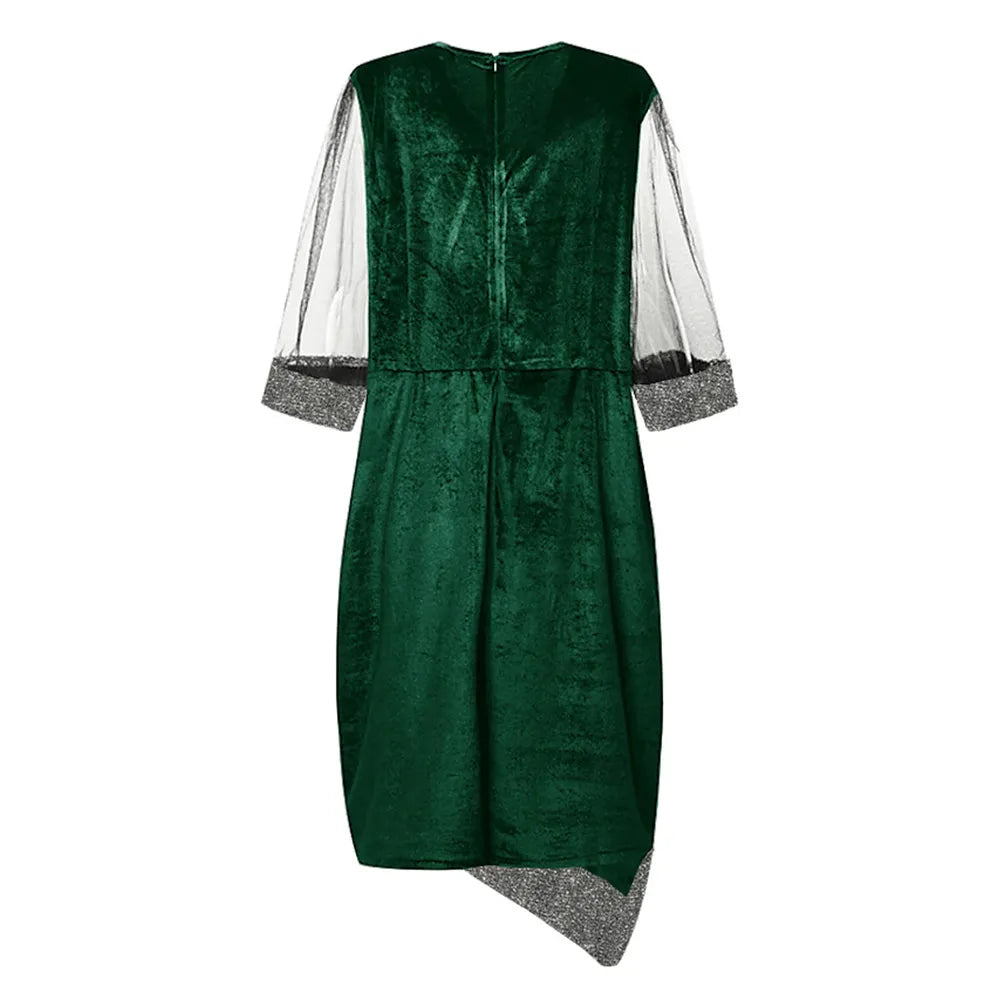 Elegante herfst feestjurk | Plussize glamour met verfijnde sprankel!