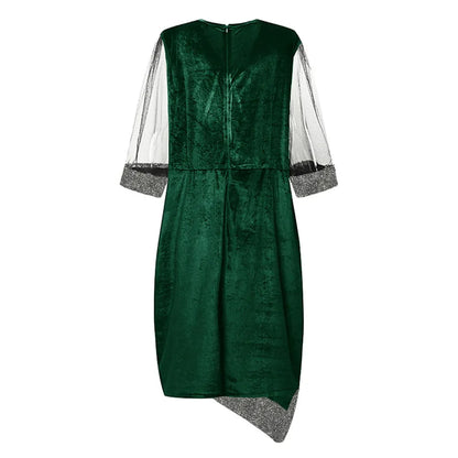 Elegante herfst feestjurk | Plussize glamour met verfijnde sprankel!