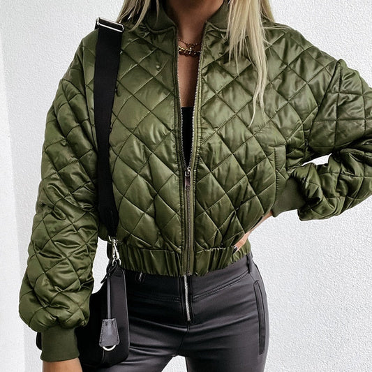Dames Bomber Jack Met Patroon – Herfststijl Met Comfort En Warmte