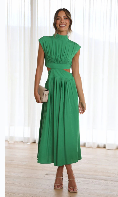 AURORA | Chique Dames Maxi Jurk met Accentuering in de Taille