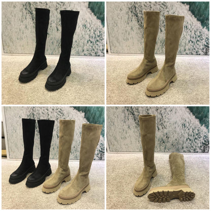 Suède Hoge Winterlaarzen Voor Dames – Stijlvol & Comfortabel Voor Koude Dagen