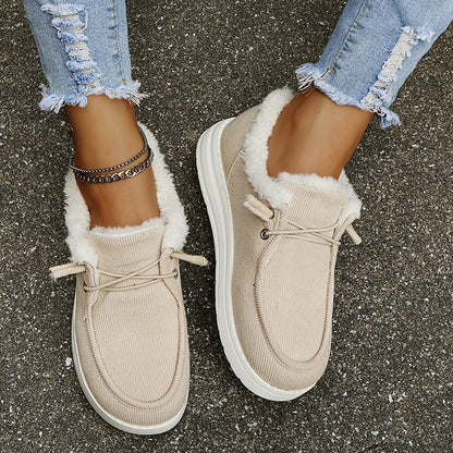 Dames Slip-On Winterschoenen Met Voering – Warm En Veilig De Winter Door