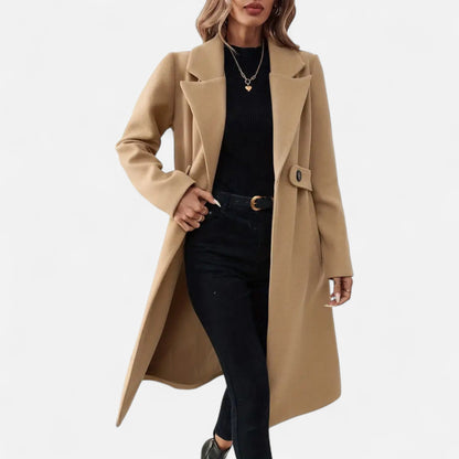 Lange Tweed Overjas Dames | Elegant Ceintuurmodel Voor Tijdloze Winterstijl