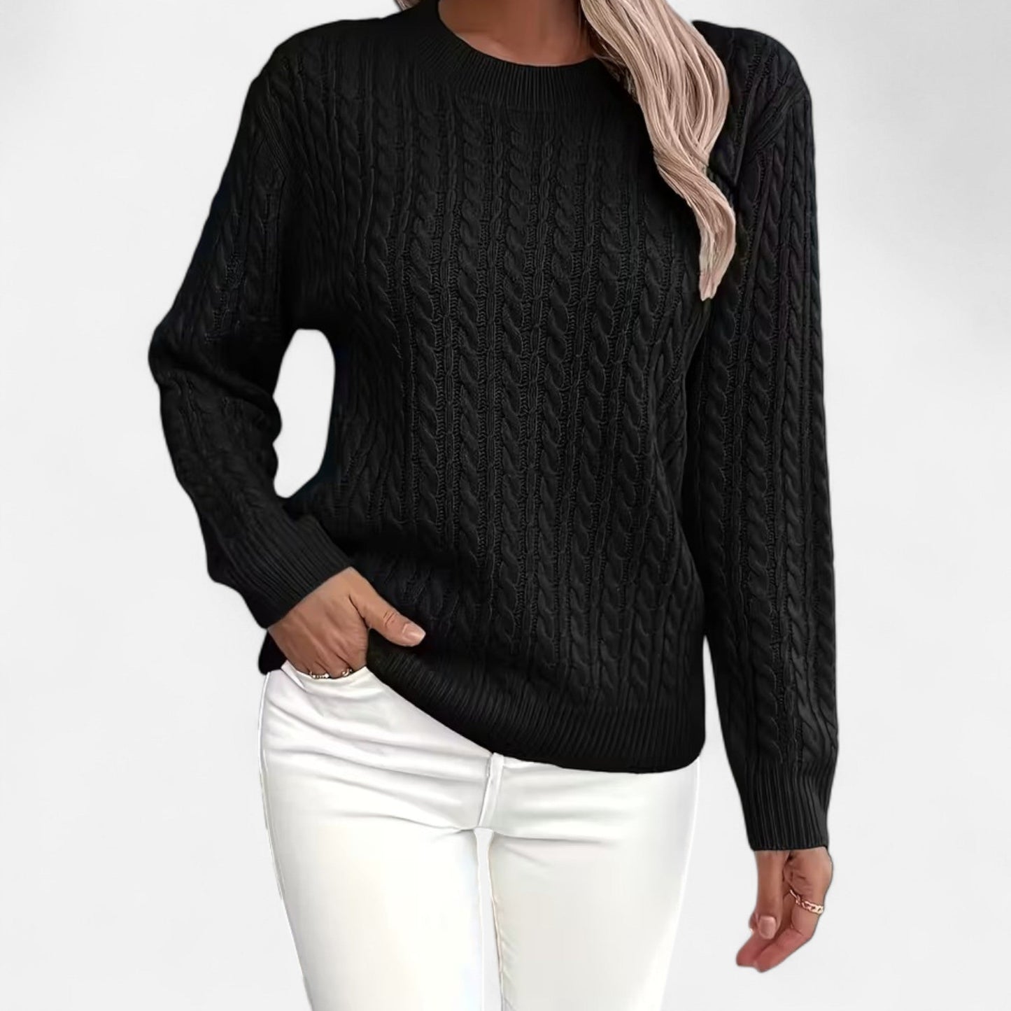 Casual Ronde Hals Trui | Zachte Gebreide Comforttrui