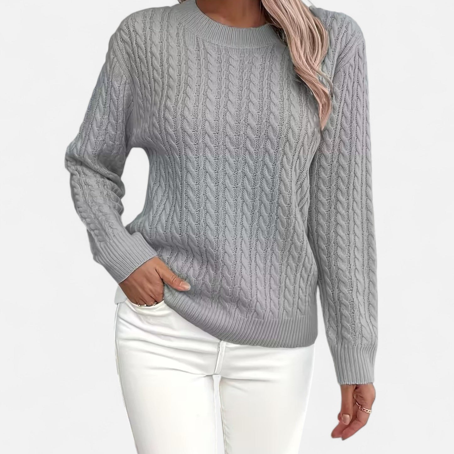 Casual Ronde Hals Trui | Zachte Gebreide Comforttrui