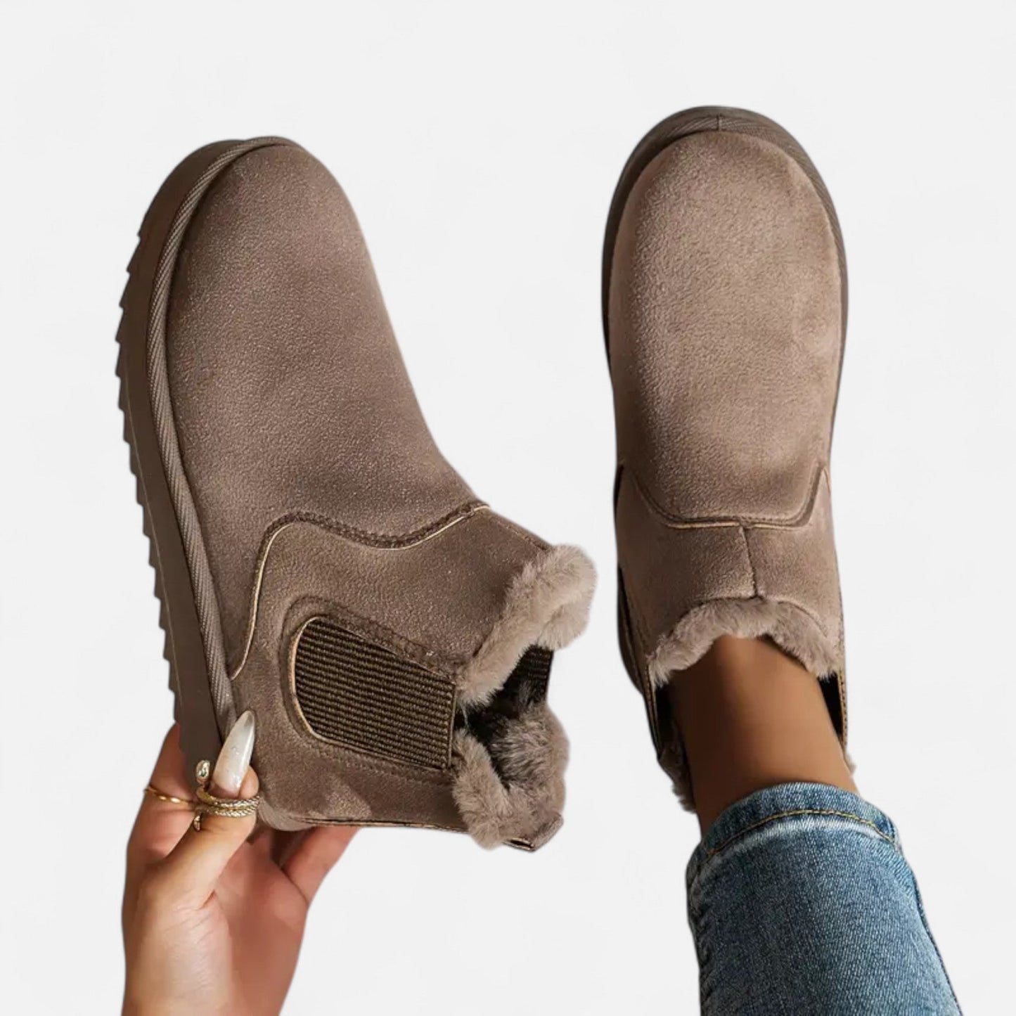 Platformlaarzen | Warme Slip-On Winterboots Voor Dames