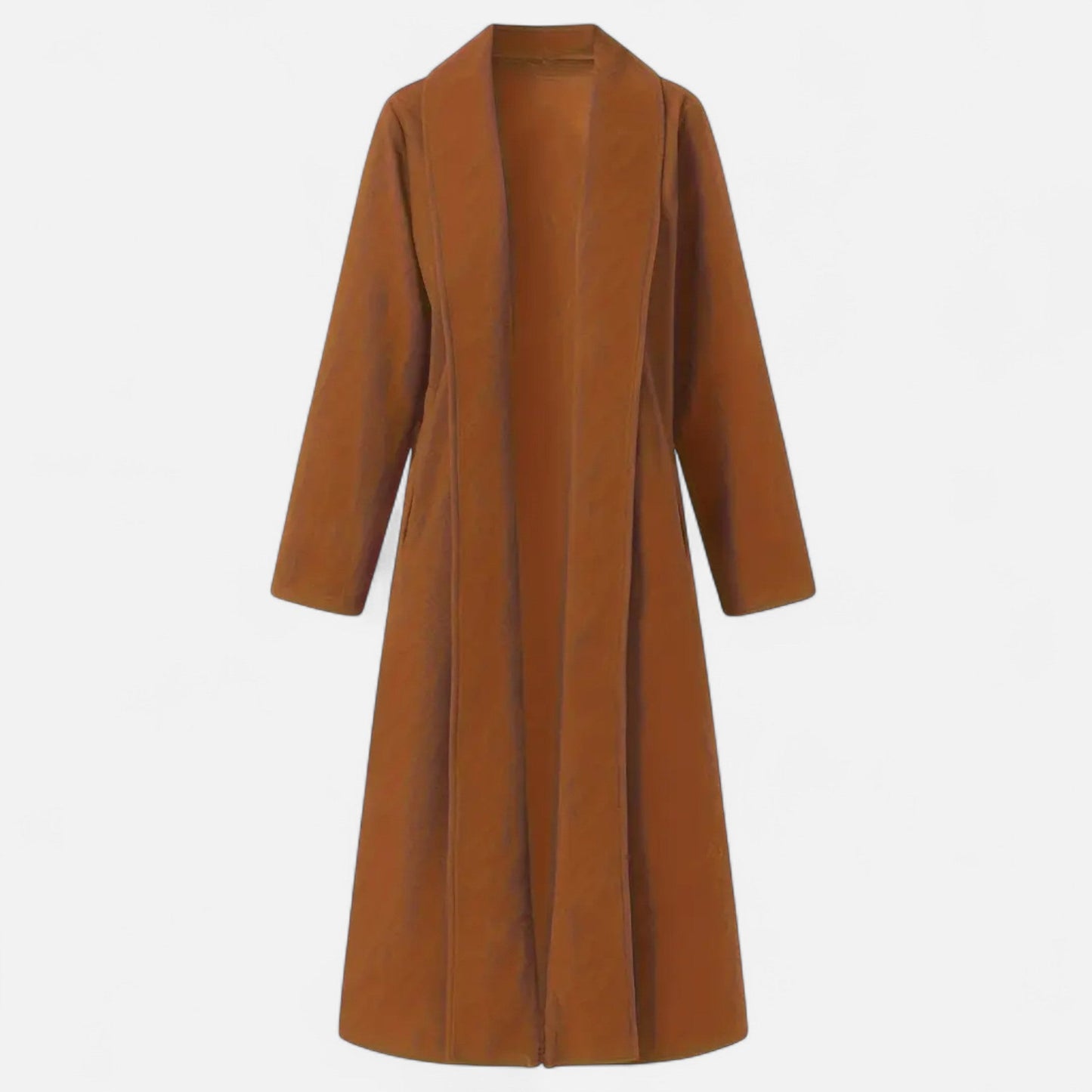 Lange Elegante Dames Coat Met Lape-Kraag - Perfect voor de Koude periode