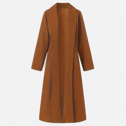Lange Elegante Dames Coat Met Lape-Kraag - Perfect voor de Koude periode