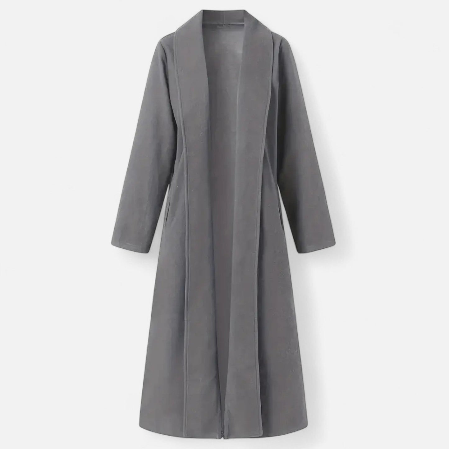 Lange Elegante Dames Coat Met Lape-Kraag - Perfect voor de Koude periode