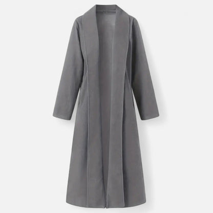 Lange Elegante Dames Coat Met Lape-Kraag - Perfect voor de Koude periode