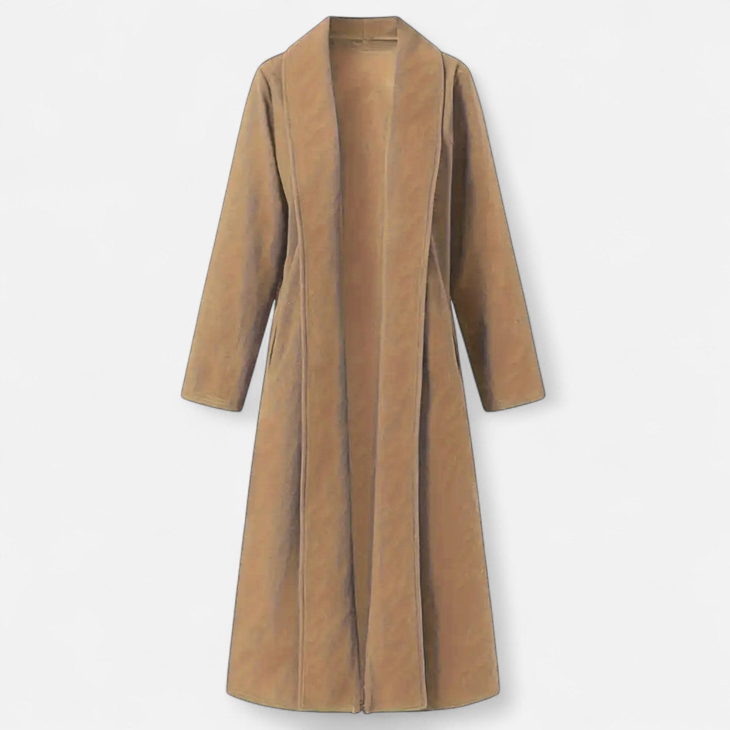Lange Elegante Dames Coat Met Lape-Kraag - Perfect voor de Koude periode