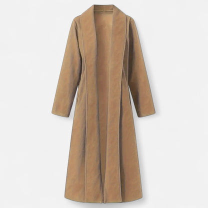 Lange Elegante Dames Coat Met Lape-Kraag - Perfect voor de Koude periode