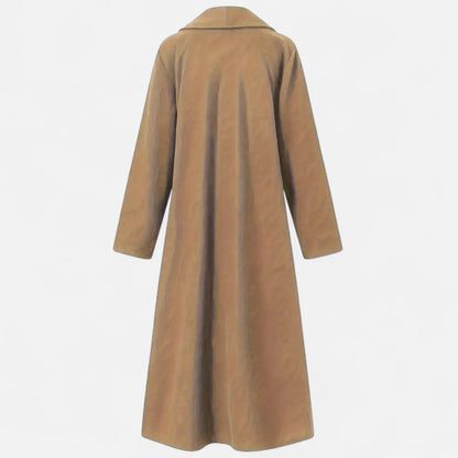 Lange Elegante Dames Coat Met Lape-Kraag - Perfect voor de Koude periode