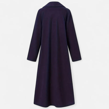 Lange Elegante Dames Coat Met Lape-Kraag - Perfect voor de Koude periode