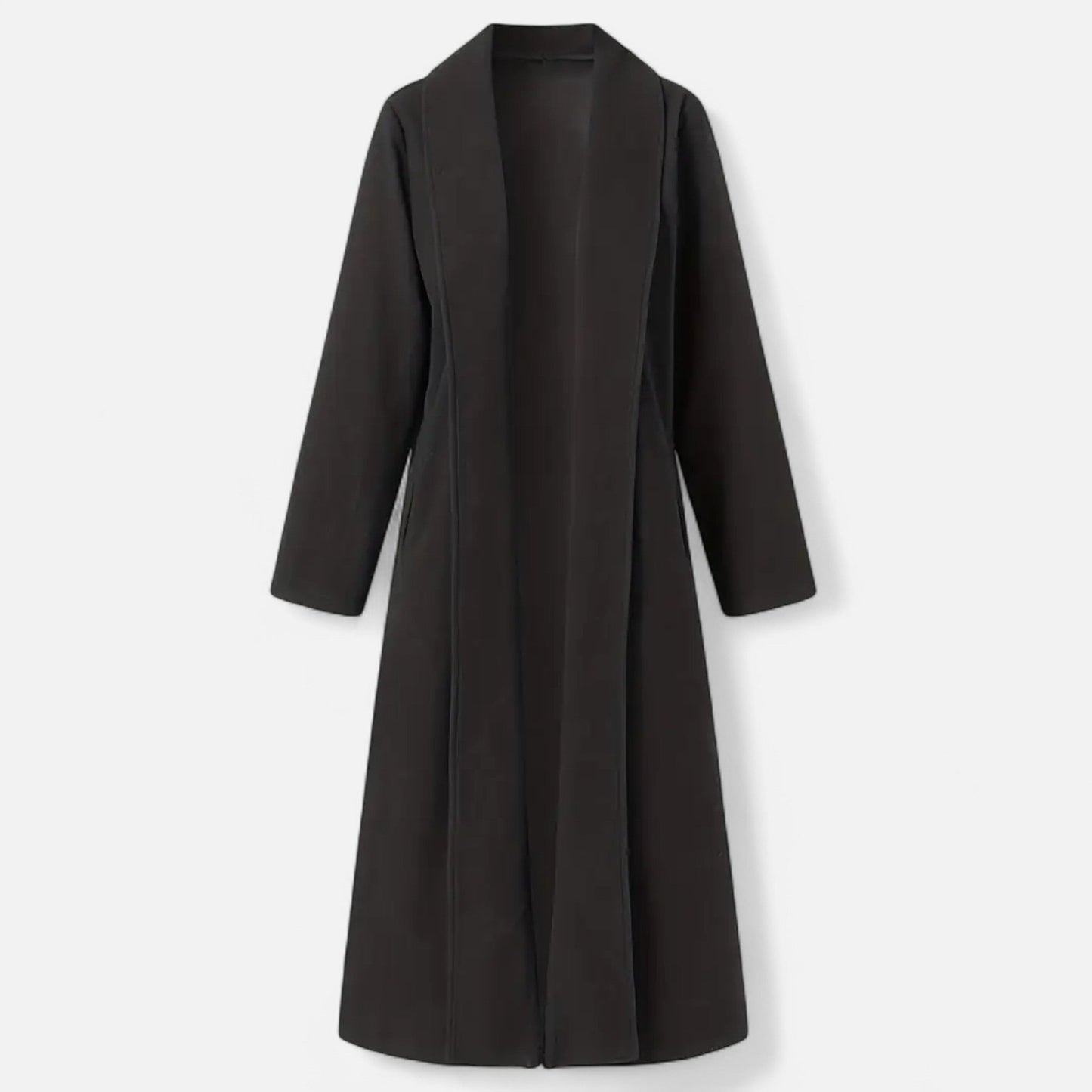 Lange Elegante Dames Coat Met Lape-Kraag - Perfect voor de Koude periode